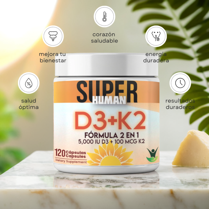 Vitamina D3 + K2: La fórmula definitiva para huesos y articulaciones