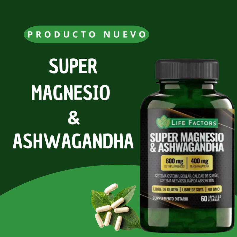 🔥 SUPER MAGNESIO & ASHWAGANDHA™ – ENERGÍA, RELAJACIÓN Y BIENESTAR EN UNA SOLA FÓRMULA 🌿💪