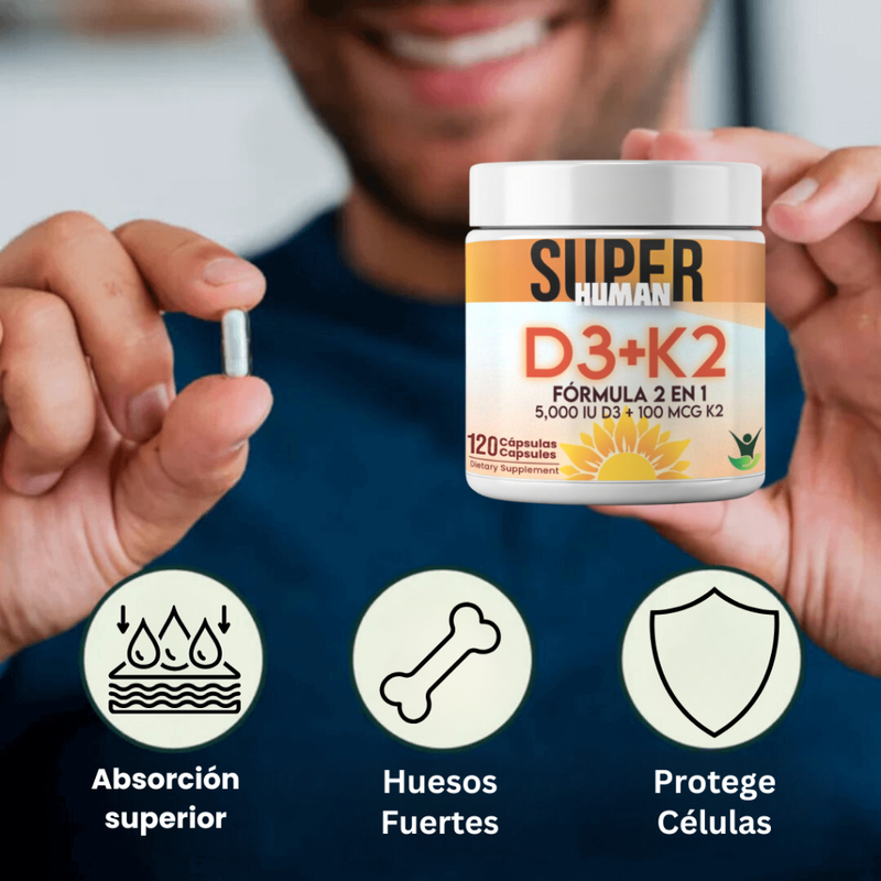 Vitamina D3 + K2: La fórmula definitiva para huesos y articulaciones